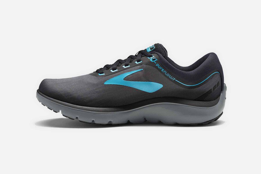 Brooks Running Shoes - Pureflow 7 Road Womens - Dark Grey/Blue - MWP-914653